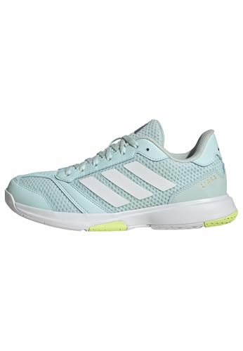 adidas Damen Ligra 8 Womens Indoor Shoes, Halo Mint/FTWR White/hi-Res Yellow, 43 1/3 EU