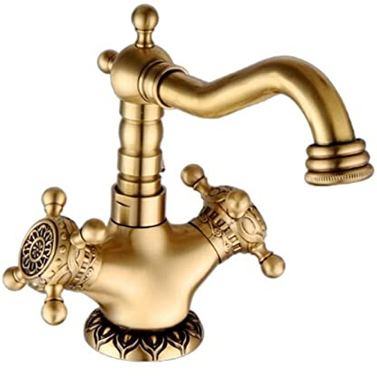 Robinet de lavabo, Robinet d'eau chaude et froidure de style européen Pour lavabo, meuble-lavabo, camping-car