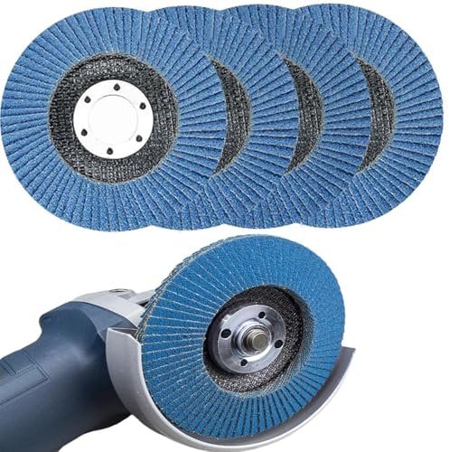 Flap Discs Angle Grinder Discs Sanding Discs115mm 4 Pack Grinding Discs 40/60/80/120 Grit for Angle Grinder to Sanding Grinding Metal Wood