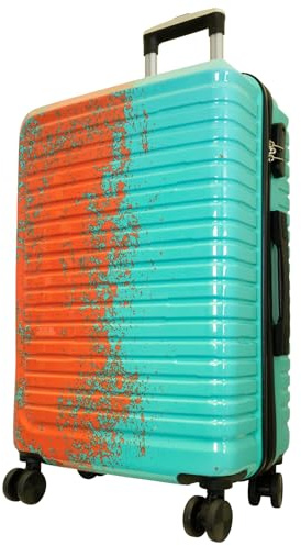 Monopol Reisekoffer und Kofferset 3tlg Hartschale Sierra Trolley (türkis-orange, Koffer - Größe M)