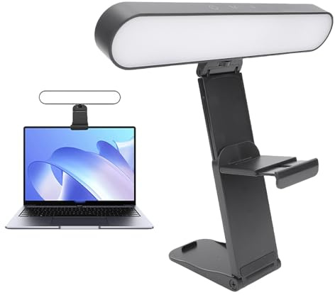 Plyisty Video Conference Light, LED Screen Light Bar, 10 Brightnesses, 3 Colors, for Computer Webcam, Laptop Podcast, Video Calls, Zoom Meetings, Video Recording