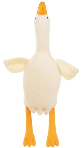 SongBuydn Ente/Gans Kuscheltier Weiß, 50 cm, mit Reißverschluss, weiches Plüschtier mit Gewicht – ideal als Schlafbegleiter, Stressabbau und Dekoration