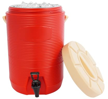 MEELRYD Dispensador de bebidas aislado de 15,4 L, termo, 8 horas de almacenamiento de calor, dispensador térmico para bebidas calientes y frías, con grifo para café, té o vino caliente