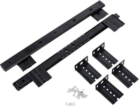 MAGICLULU Rail de Tiroir Clavier Coulissant en Acier Protection Antidérapante, Glissières à Billes Silencieuses, pour Bureau Professionnel, Système d'Extension Fluide, Usage Bureau