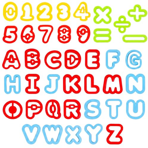 41 Stück Buchstaben Ausstecher,Fondant Ausstecher Buchstaben Set | Fondant Ausstechform Buchstaben,Wiederverwertbar Ausstecher Zubehör,für Torten Kekse Schokolade Bäckereiprodukte