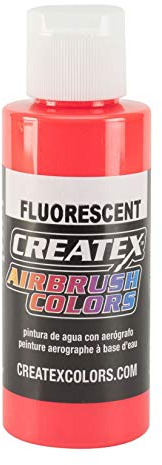 CREATEX 60 ML PINTURA FLUORESCENTE 5408 FLUO RED para aerografia