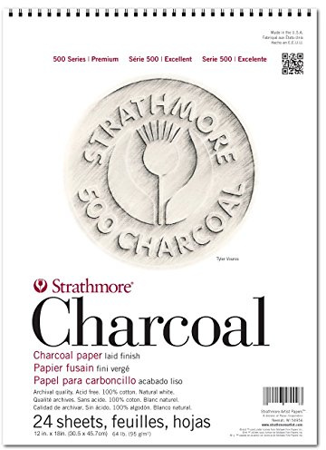 Strathmore (560-2 500 Series Charcoal Pad, 12x18, 24 Sheets