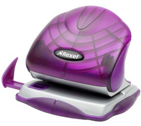 Rexel 2101225 Locher Student S215P, Stanzleistung 1.5 mm, 15 Blatt, lila