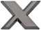 Luxbling Auto Chrom 3D Buchstabe - schwarz - X