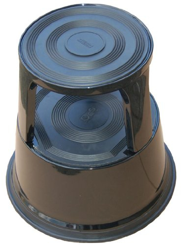 DESQ Marchepied - Métal, Avec roulettes, 2 Marches, Hauteur 42.5cm, Charge maximale 150kg, Noir