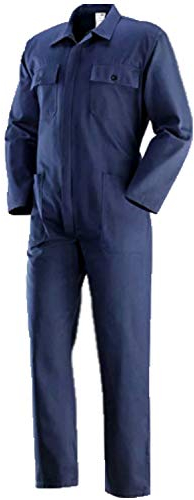 Fratelliditalia - Ganzkörperanzug aus Baumwolle, mechanischer Arbeiter, Reißverschluss, bequem, blau, M