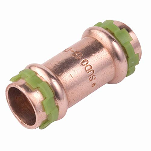 Seppelfricke Pressfitting Kupfer Muffe VC270 15 CU mit EPDM O-Ring Fitting mit V-Kontur SudoPress