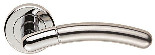 Carlisle Brass - ZIN3004PC/SC - Serozzetta Troy Lever on Rose - Dual Finish - Polished Chrome/Satin Chrome (PC/SC)