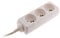 Zenitech - Bloque de 3 enchufes con enchufe extraplano blanco 1m