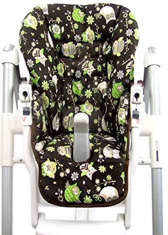 BAMBINIWELT Sitzkissen Ersatzbezug für Peg Perego Prima Pappa Diner * 7 FARBEN EULE MOTIVE * NEU Eulen (Eule Motiv §14) XX