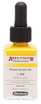 Schmincke – AERO COLOR® Professional - feinste Airbrushfarben, BASIS Gelb - 28 ml