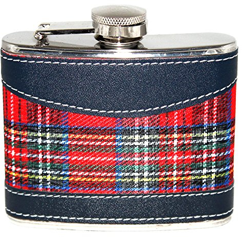 Scottish Gifts - 4oz Royal Stewart Tartan Hip Flask