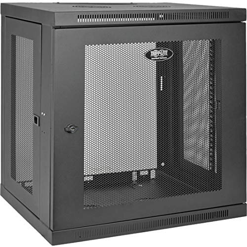 Eaton Tripp Lite SmartRack 12U Wandgehäuse mit geringer Bautiefe für Switch-Tiefe (Schwarz) (SRW12U)