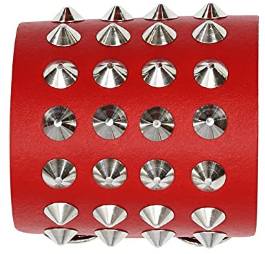 Freak Scene Lederarmband mit Spitznieten 4-reihig - Armband aus Leder