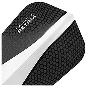 5 x SETS HARROWS RETINA CLEAR weiß DART FLIGHTS STANDARD