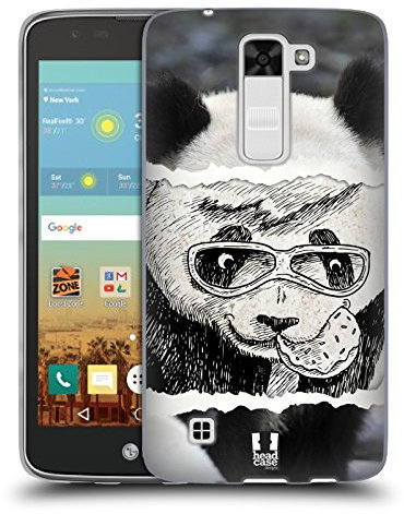 Head Case Designs Süsse Panda Wild Doodles Soft Gel Handyhülle Hülle kompatibel mit LG K7 K330 / Tribute 5