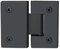Alise Glass Door Hinges, 180 Degree Shower Door Hinges, Heavy Duty Stainless Steel Cabinet Hinges, Frameless Hardware Replacement Part, Black
