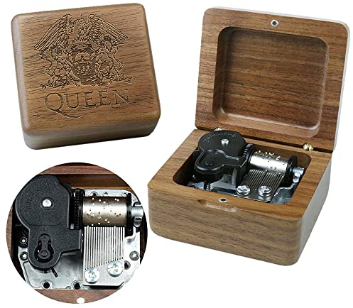 Sinzyo Queen-Bohemian Rhapsody Spieluhr Vintage Spielwerk aus Holz Spieluhr (Walnussholzdose-Bohemian Rhapsody)