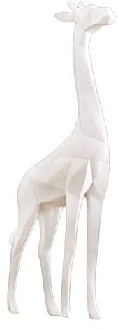 LIJUCAI Kreative nordische Giraffenfigur stehende Skulptur Home Desk Decor, Weiß, China