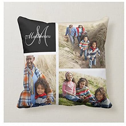 JINFU Kissen mit Foto Bedrucken - Fotokissen selbst gestalten,Foto-Kissen Selbst gestalten/Personalisierte Geschenk-Idee, mit eigener Collage Foto,Bestes Fotogeschenk (Single Linen,40CMX40CM)