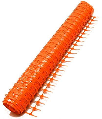 Bie-Tec 1 Rolle mit 1 m x 50 m Absperrzaun Kunststoff ORANGE, Bauzaun Warnzaun Warnnetz Zaun Netz (1 Rolle 50 m, Orange)