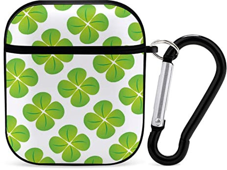 Airpods-Hülle Grünes Klee-Muster Airpod Hard Case Cover Kopfhörerhüllen Für Apple Airpods1 Airpods2