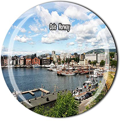 Oslo Norwegen Kühlschrankmagnet Touristen Souvenir Geschenkkollektion Kühlschrank 3D Kristall Magnet Aufkleber