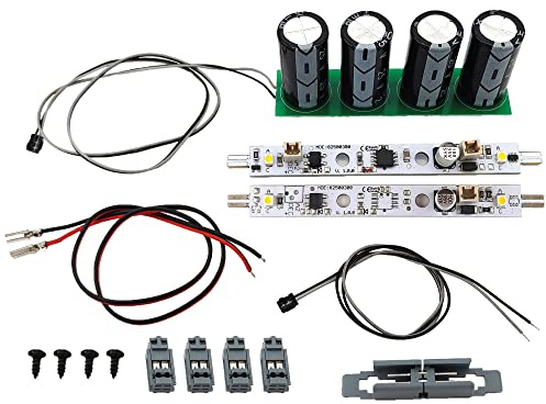 ML-Train Beleuchtungs-Set mit LED-Lichtleiste analog/digital | Für die Innenbeleuchtung in Personenwagen und Gebäuden - Gartenbahn Spur G Zubehör (Lange Wagen)