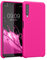 kwmobile Hülle kompatibel mit Samsung Galaxy A7 (2018) Hülle - Silikon Handy Case - Handyhülle weiche Oberfläche - kabelloses Laden - Neon Pink