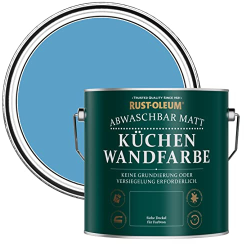 Rust-Oleum Blue Washable Kitchen Wall Paint in Matt Finish - Cerulean 2.5L