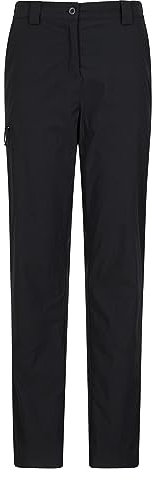 Mountain Warehouse Winter Hiker Stretch Womens Trousers - Stretchy & Quick Dry Ladies Bottoms with Lots of Pockets - Autumn Winter, Walking, Hiking, Outdoors & Trekking Black Women's Size 12