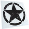 Kiwistar - Autoaufkleber - Mattschwarz - 30x30cm United States Army Star - Heckscheibe Auto Aufkleber wetterfest für Kfz LKW Mofa Truck - Sticker außen selbstklebend Tuning Zubehör für Fenster