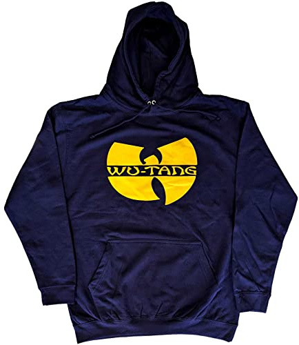 Wu-Tang Clan Unisex Official Band Logo Hoodie Sweatshirt Navy Blue