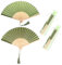 Vaktop Handheld Fan Folding, 2 Pcs Silk Hand Fans for Women Folding with Tassel and Fan Bag, Hand Fan Folding - for Gifts Dancing Cosplay Wedding Party Props Decoration (Green)