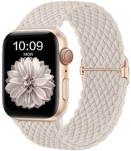 CeMiKa Cinturino di Intrecciato Compatible per Apple Watch 42mm 41mm 40mm 38mm, Sport Nylon Ricambio Elastica Cinturini per iWatch Series 10 9 8 7 6 SE 5 4 3 2 1 Ultra 2/Ultra, Donna Uomini, Galassia