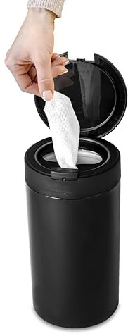 flysclean Disinfecting Wipes Dispenser - Push Button Decorative Wipes Container for Bathroom and Countertop, Portable Disinfectant Cleaning Wipes Holder