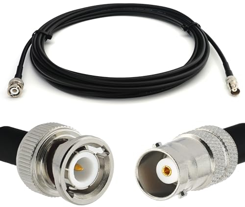 30cm BNC Stecker auf BNC Buchse RG58 Koaxialkabel — Verlängerungskabel 0,3 Meter Jumper Kabel (50 Ohm) — Antennenkabel für HAM Radio CB Funk WIFI Antenne