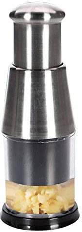 Maodom Picadora de ajo,Picadora de ajo prensada a Mano, picadora de Acero Inoxidable 304, Picadora cortadora de Alimentos para ajo, nueces, Jengibre, perejil, Chile, pimientos, Setas