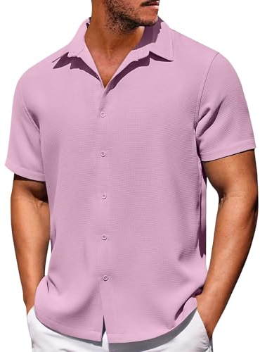 Chemise Manche Courte Homme Chemise Col Mao Homme Chemise Homme Slim Fit Chemise Col Pelle À Tarte Homme Tee Shirt Femme Coton Tee Shirt Long Homme T Shirt Personnalisé Chemise Rose 5XL