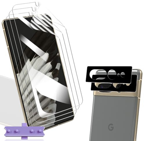 Yiunssy Para Google Pixel 7 Pro TPU Protector de Pantalla [Non-Cristal Templado] + Lente de Cámara Cristal Templado [2+2 Piezas],HD Antiarañazos Protector de Pantalla para Google Pixel 7 Pro