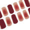 Halb Ausgehärtet UV Gel Nagelfolie, 20 Stück Fingernägel zum Aufkleben Glänzend Nagelsticker Dekoration Nageldesign, Gel Nagel Aufkleber Nagelfolie Selbstklebend (Roter Farbverlauf mit Print)
