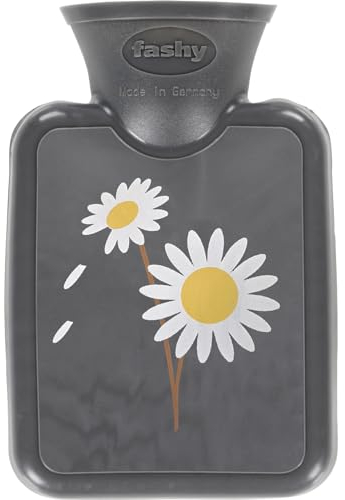 Fashy Mini-Wärmfasche 0,3 L, grau mit Blumndruck