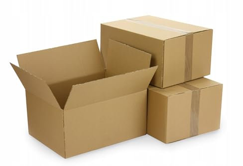 WePack 100 Stück Faltkarton 200x120x80 mm Aussenmaß Versandkarton klein E-commerce Karton Welle B 320 g Braun Kartonage Verpackung Postkarton Versandschachtel Paket Päckchen
