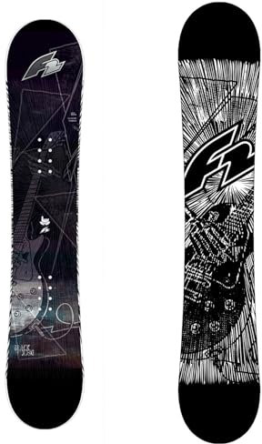 F2 Herren Snowboard Black Deck Freeride/Freestyle 157mw cm Schwarz 2023/24