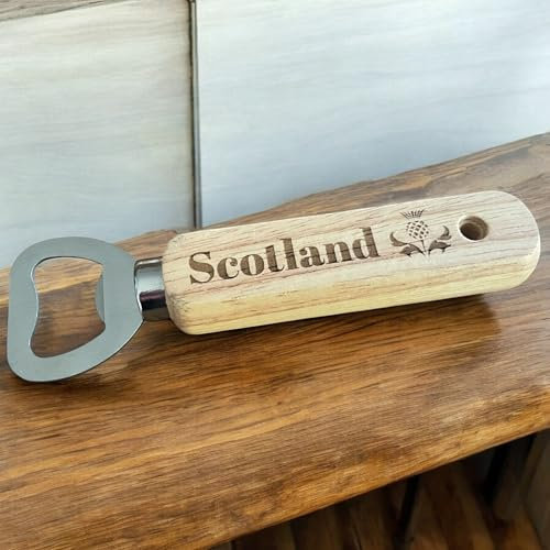Ashton and Finch Wooden Scotland Bottle Opener – Rustic Scottish Design Gift